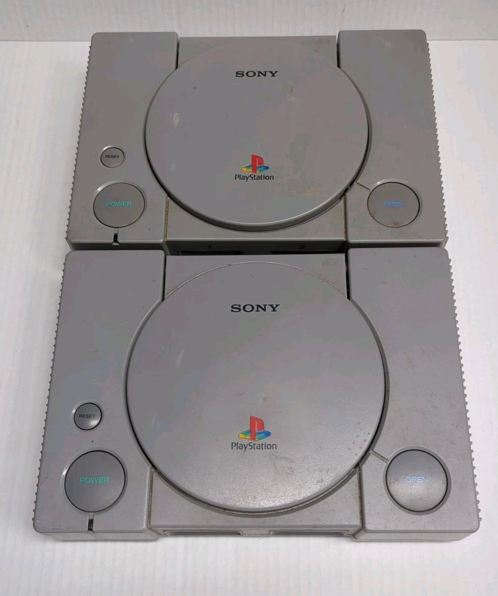 NOT WORKING For Parts Repair 2X Sony PlayStation PS1 Console 7501 & 5501 MS5