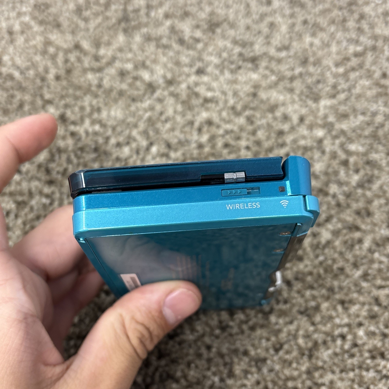 Nintendo 3DS Handheld System Aqua Blue With Charger Tested Working