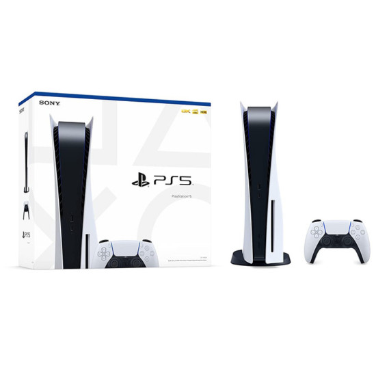Sony PlayStation 5 Slim Disc Console + 2 Extra Controllers Included Free + Base