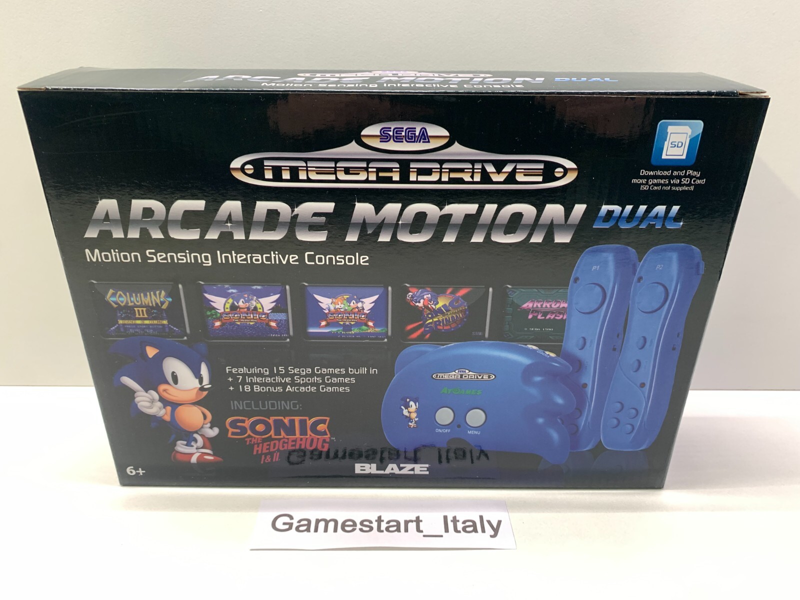 SEGA MEGA DRIVE ARCADE MOTION DUAL BLAZE CONSOLE – 37 GAMES INCLUDED – NEW