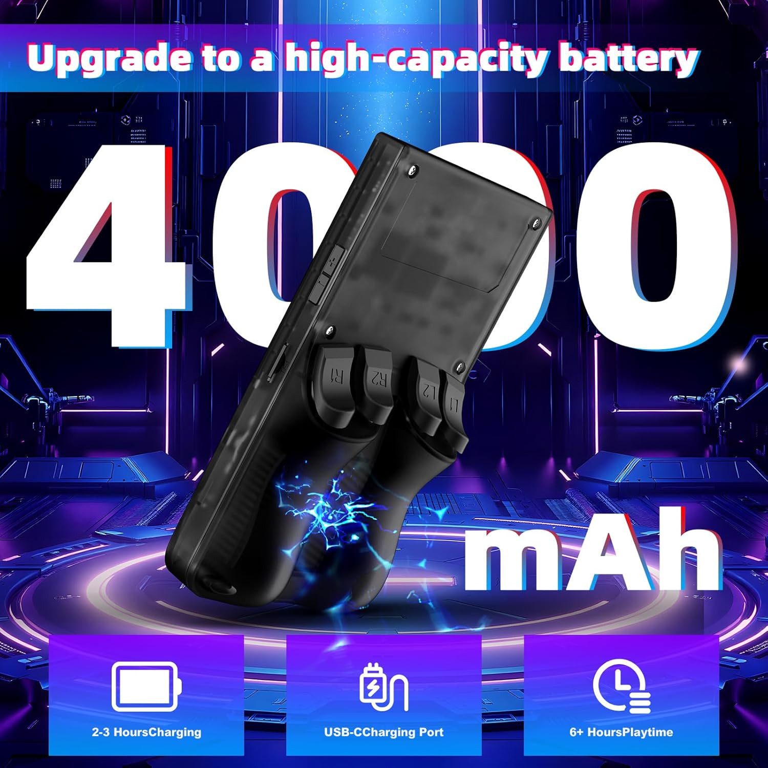 R36MAX Retro Handheld Game Console with 18000+ Games and 4.0″ IPS Screen