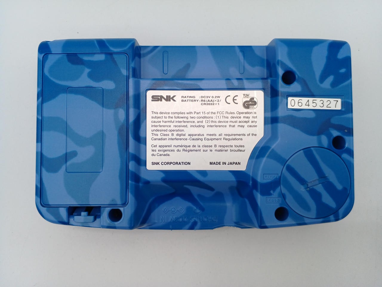 Neo Geo Pocket Color Ocean Blue Model Number Overseas Version SNK