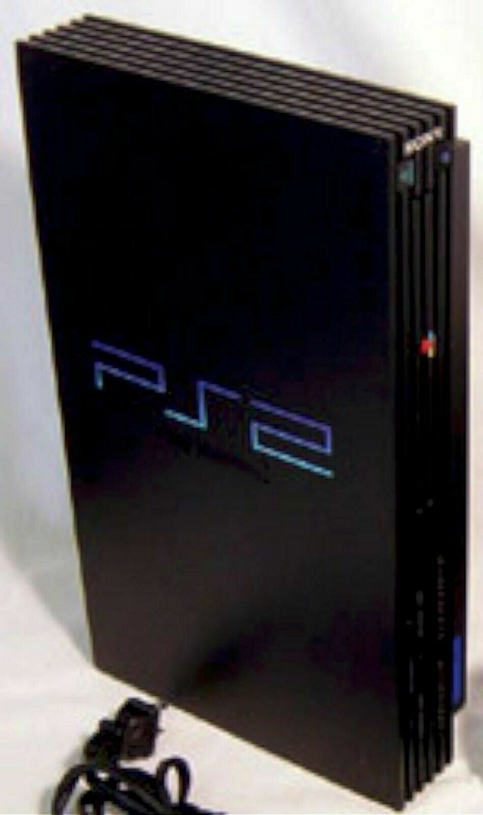 2 WIRELESS CONTROLLERS Sony PS2 Game System Gaming Console PLAYSTATION-2 Black