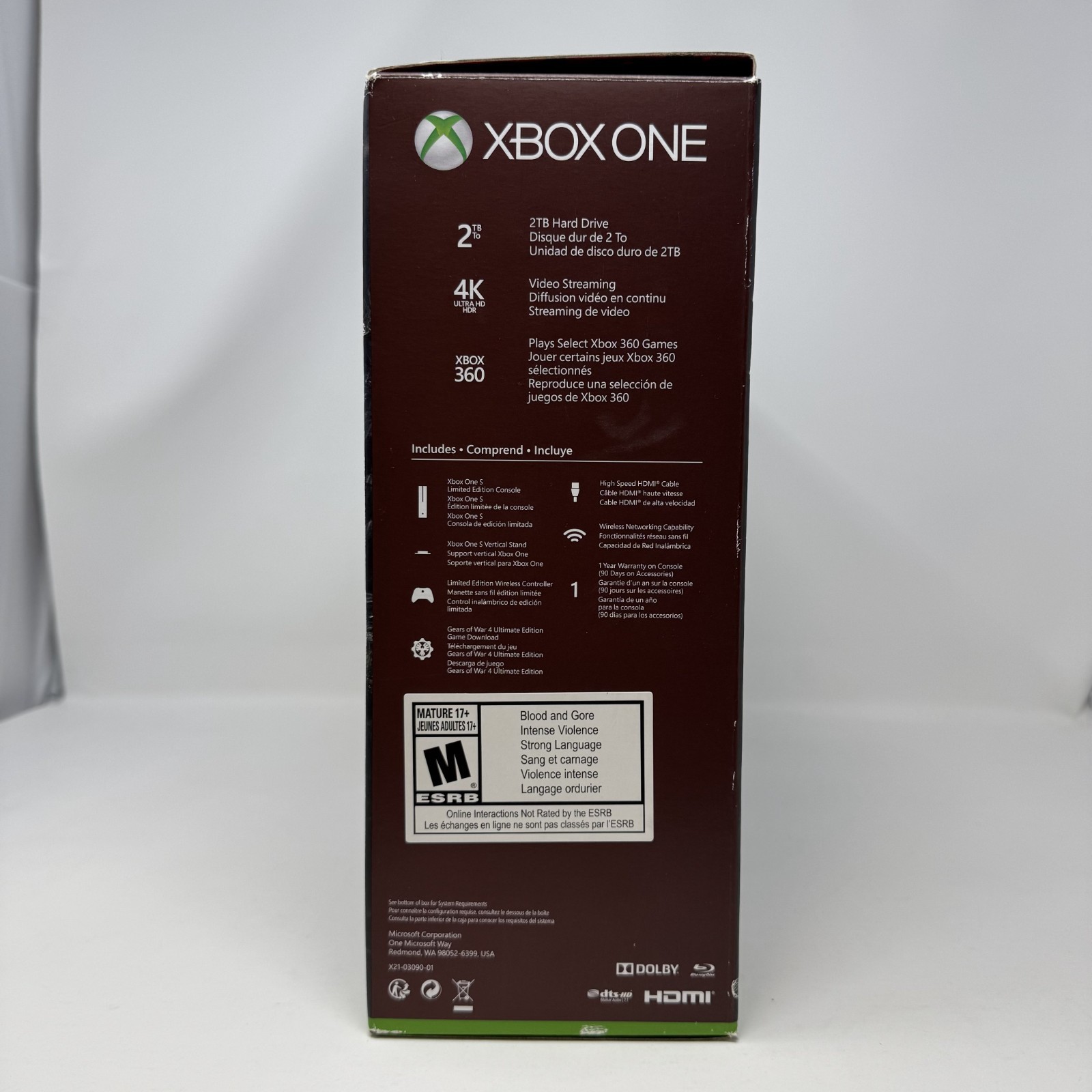 Xbox One System Gears of War 4 Limited Edition 2TB CONSOLE ONLY TESTED & WORKS!