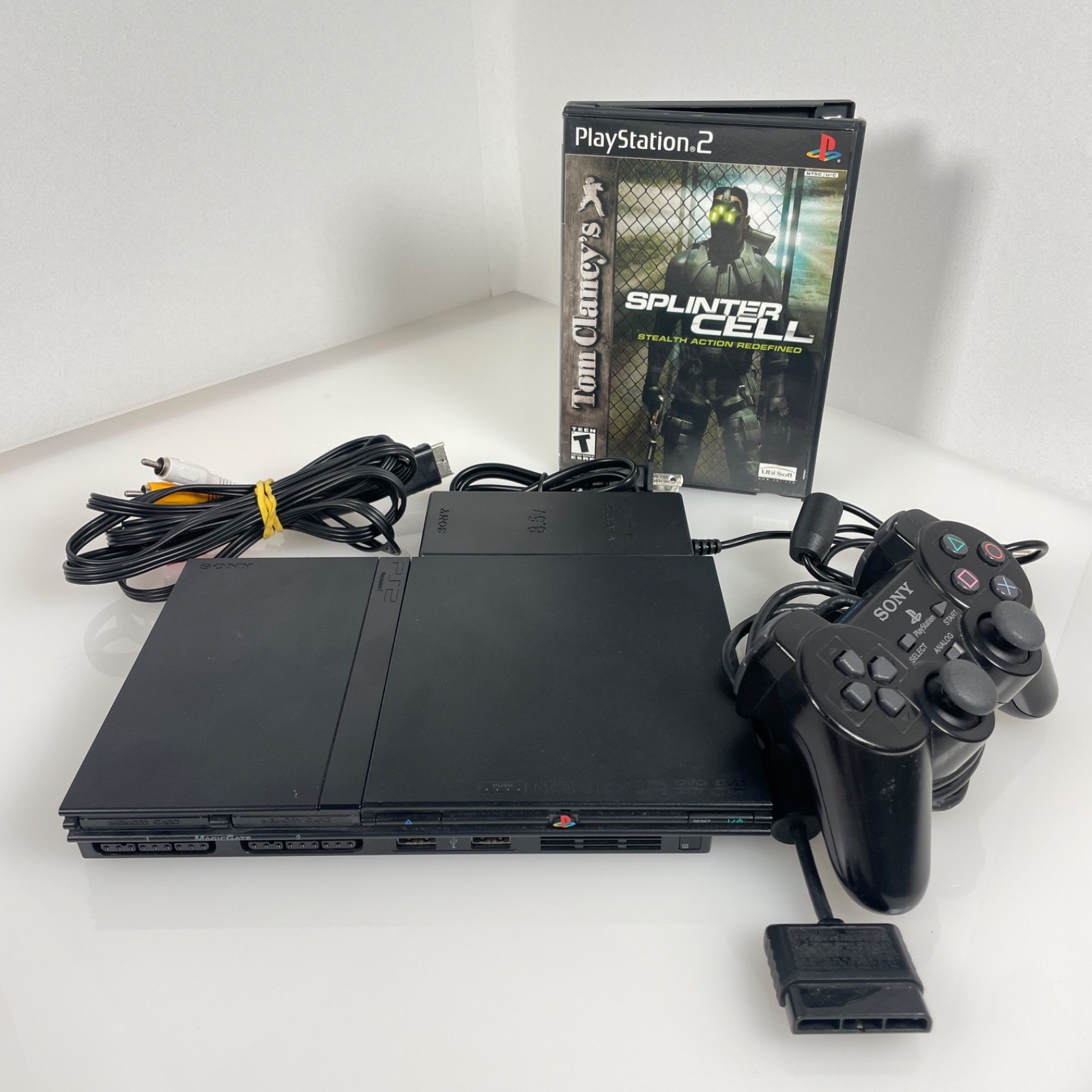 Sony PlayStation 2 PS2 Slim SCPH-75001 Console System OEM Bundle – Tested!!