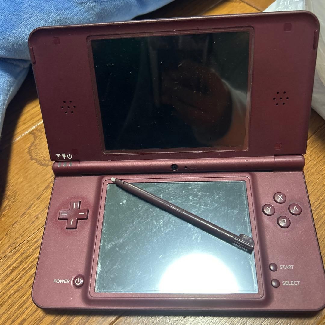 Nintendo DSi LL Wine Red w/Stylus Pen Handheld System Video Game Hobby Toy Kids