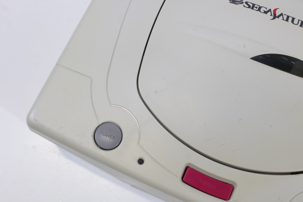 SEGA Saturn White Console Controller x2 AC AV HST-3220 SS JP Japan WORKING #5