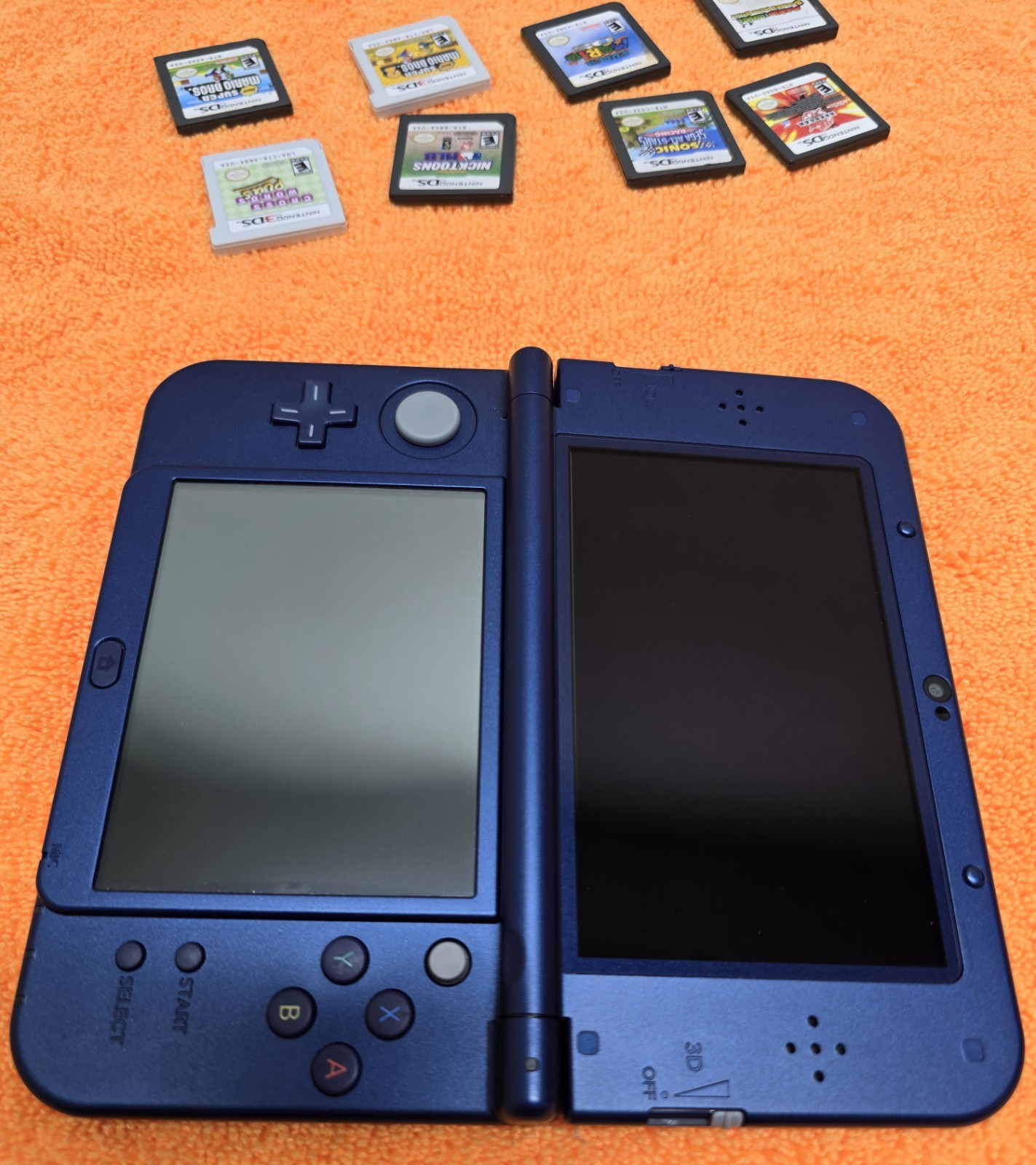 Nintendo 3DS XL Galaxy Edition Handheld System Purple Bundle Games Excellent Lot