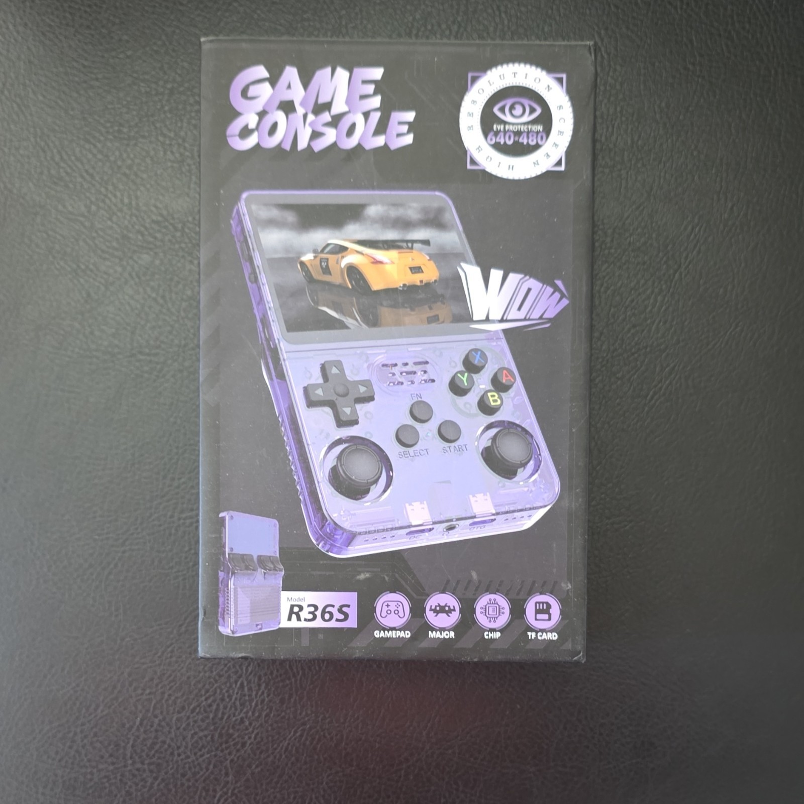 R36S Purple Handheld Game Console 3.5″ Screen 640×480 OTG TF Card PSP N64 PS1