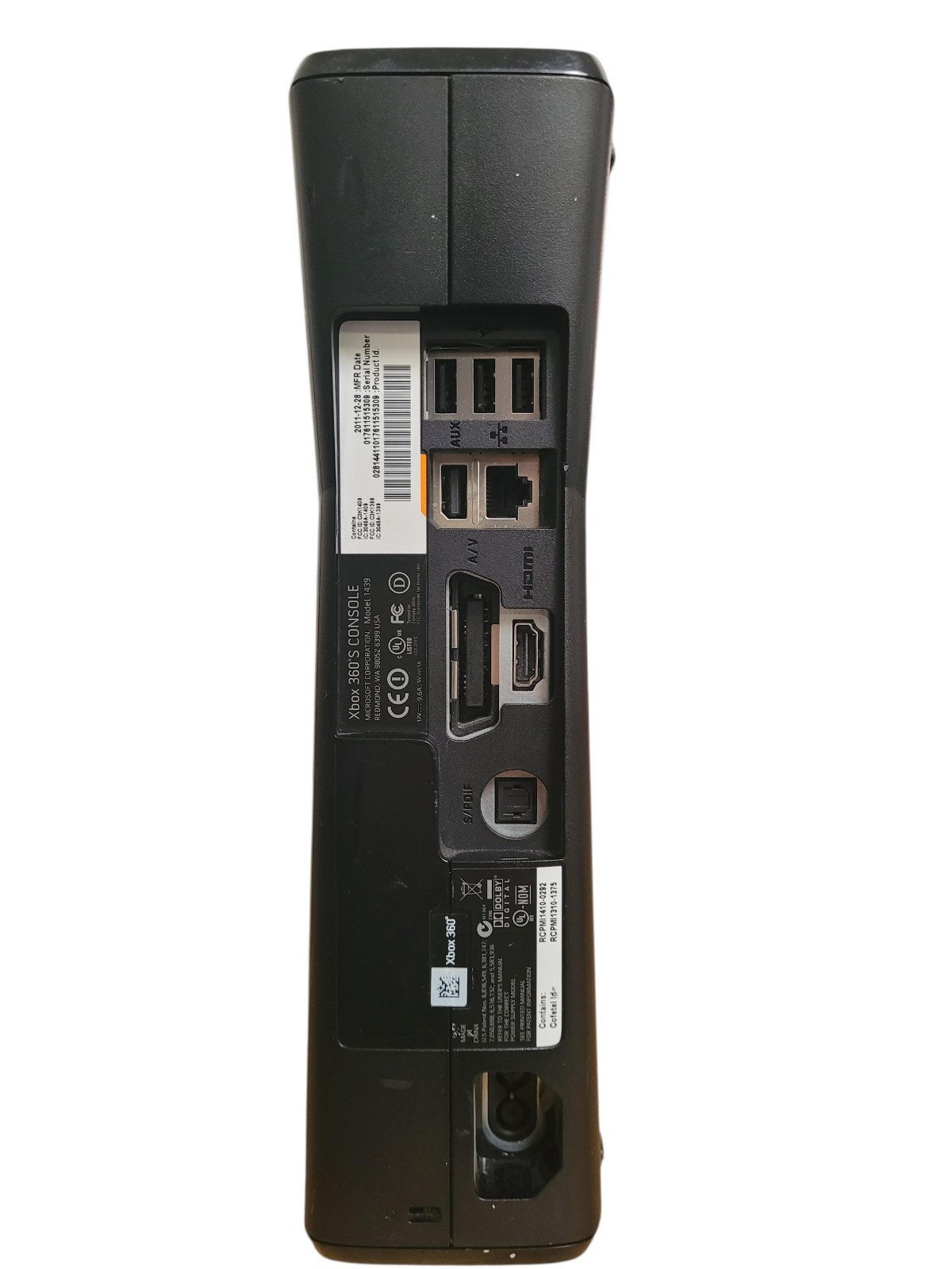 Xbox 360 S Slim Black (Model 1439) Console Only