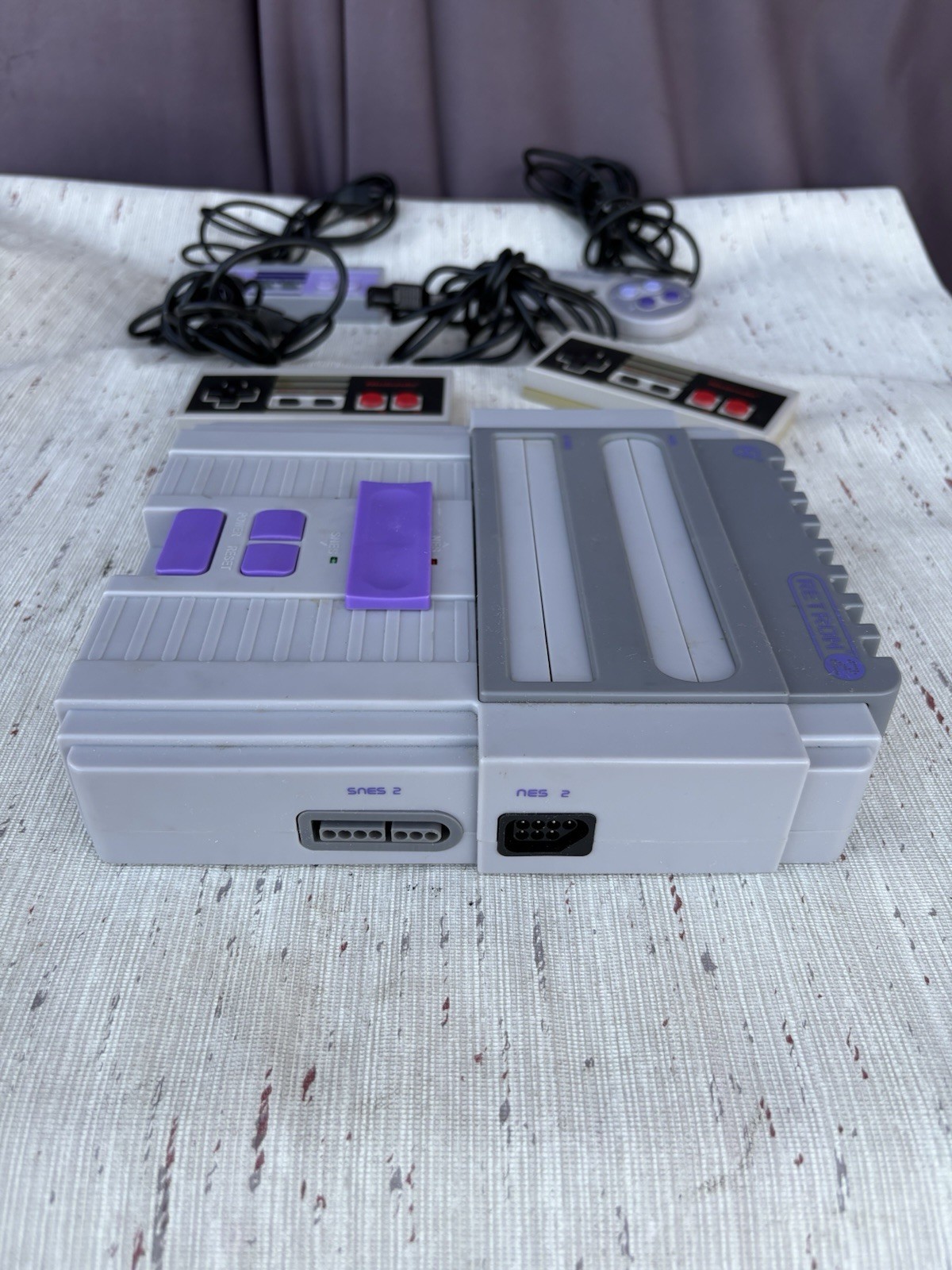 USED- Hyperkin Retron 2 Gray, 4 controllers, No AV or Power cable, Untested