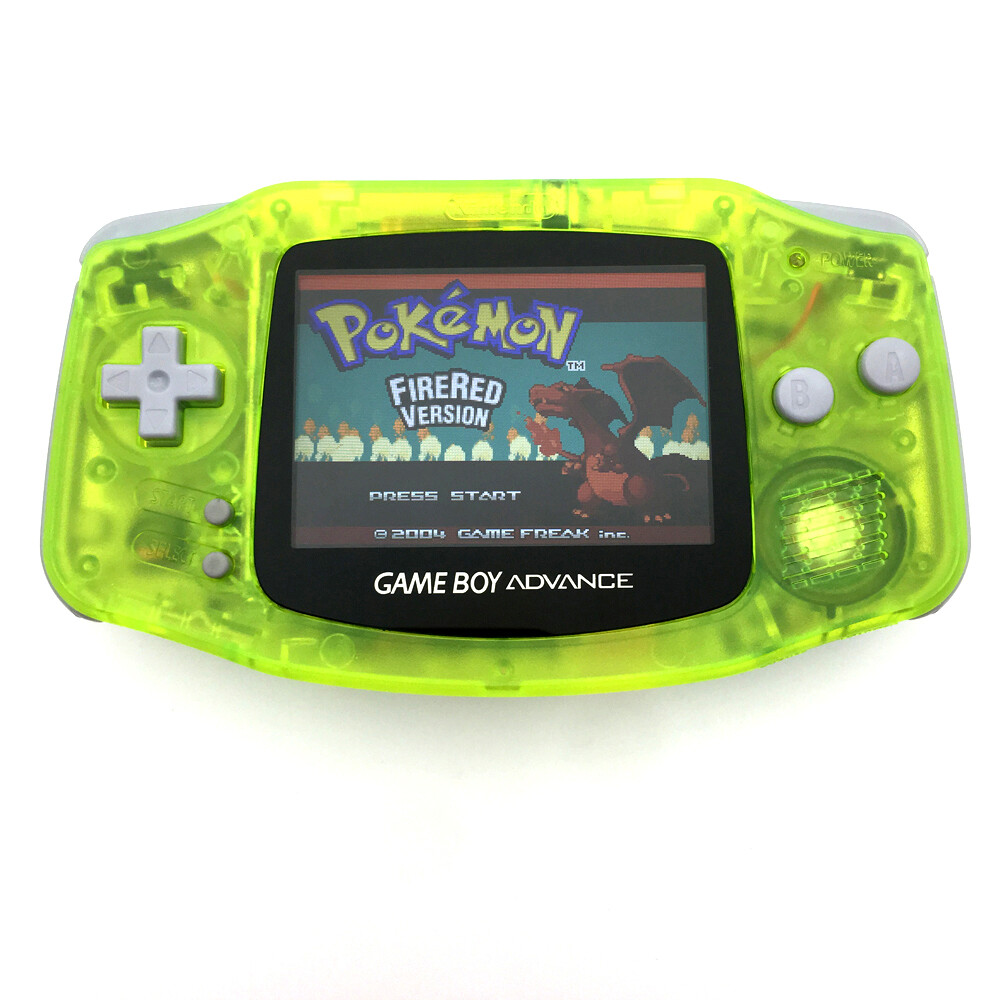 Clear Yellow 10 Levels Brightness Backlit V2 IPS LCD GameBoy Advance GBA Console