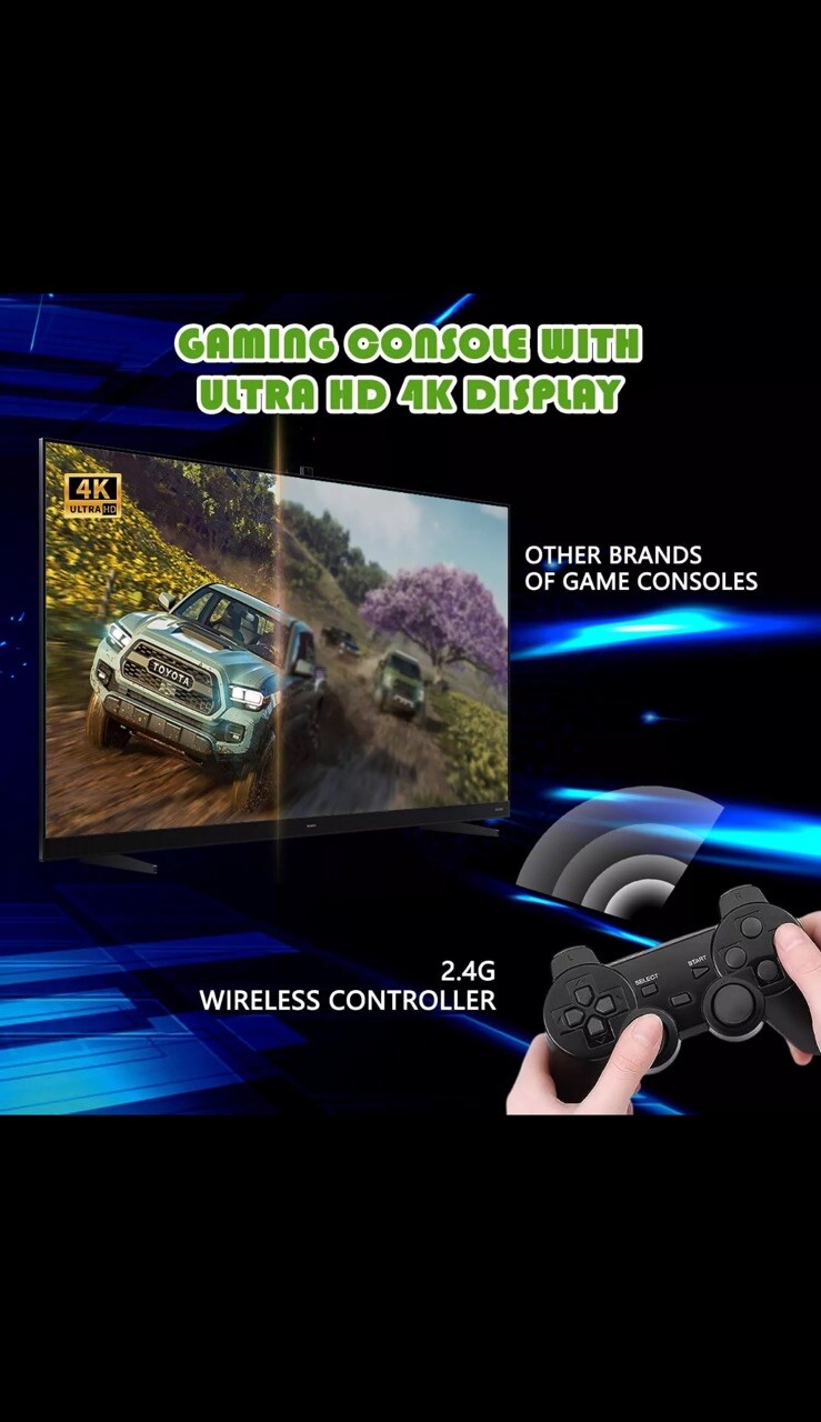 Dual 2.4G Wireless Premium Controllers 20000+ Games 4K HDMI Game Console OB New