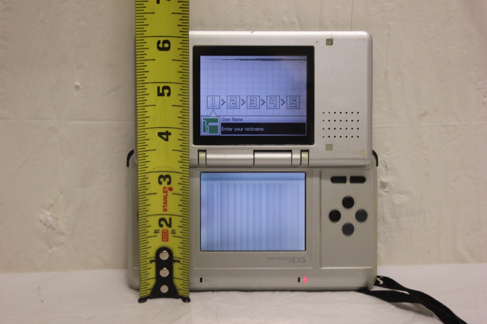 Nintendo DS Original Console NTR-001 Titanium Silver – SCREEN DAMAGE J15