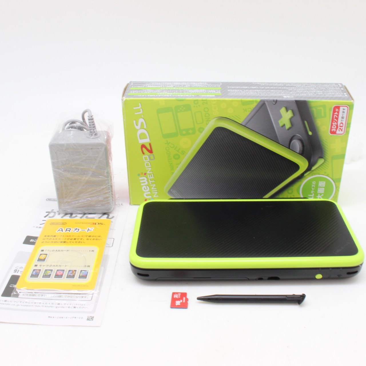 [ NEAR MINT IN BOX ] NINTENDO NEW 2DS XL Black Lime Game Console From Japan 4172