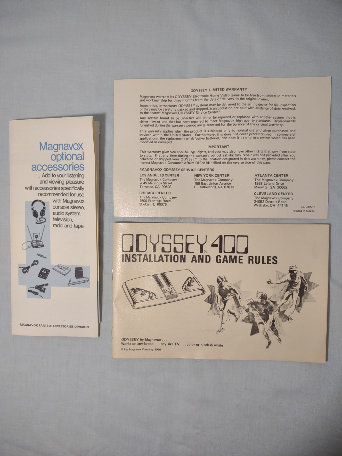 Vintage 1975 Magnavox Odyssey 400 Video Game Console With Box + Manuals