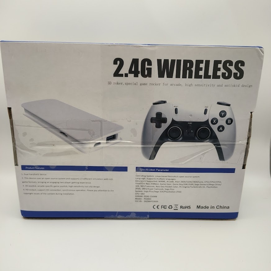 2.4G Wireless Retro Game Console 4K HDMI TV Stick Dual Controllers Game System
