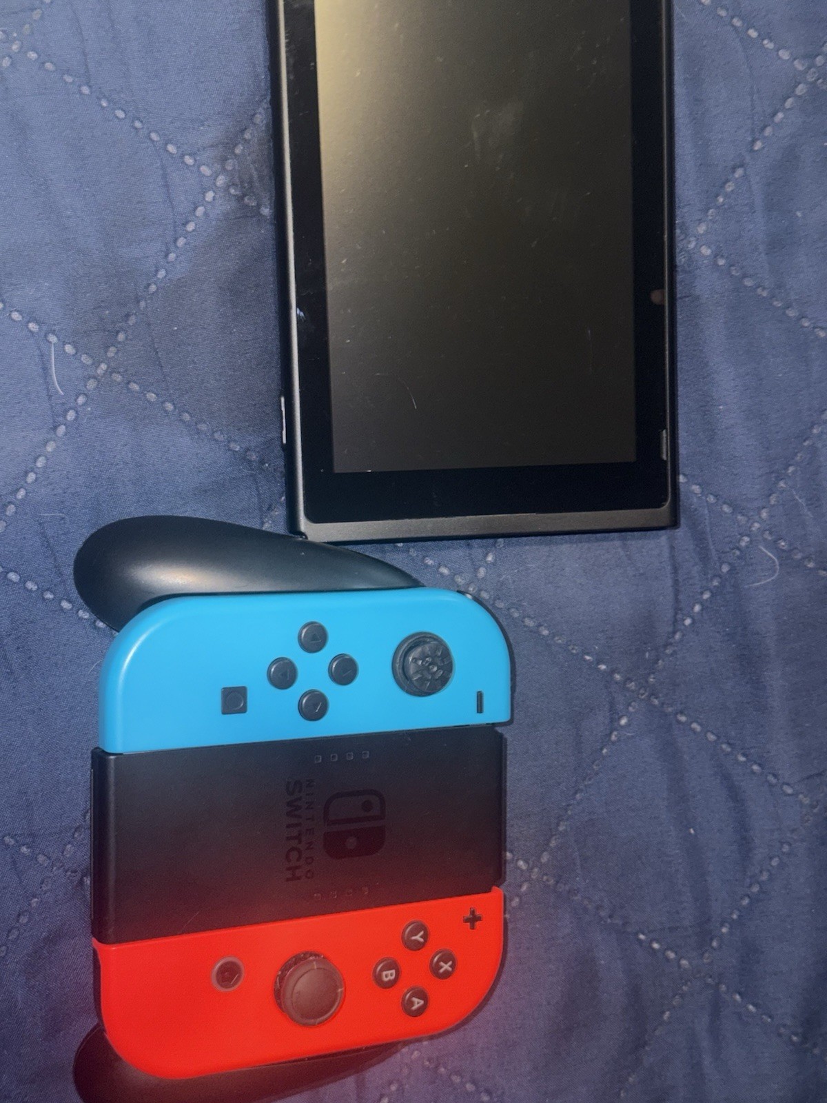 Nintendo Switch HAC-001 Console Black with Neon Blue/Red Joy-Con Wi-Fi Internet