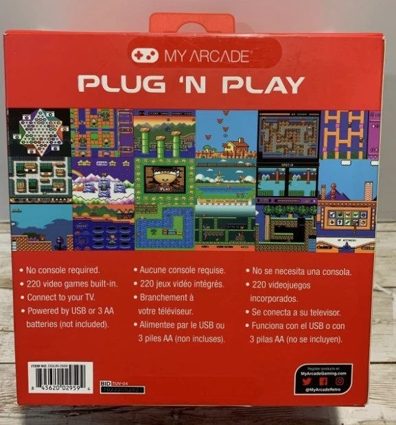 My Arcade Plug N Play TV Game Console: 220 Retro Style Games –