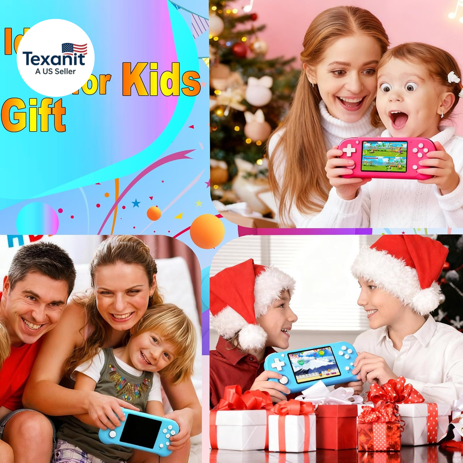 Handheld Game Console for Kids with 3.5” IPS Screen 139 Preloaded 32 Bit Electr