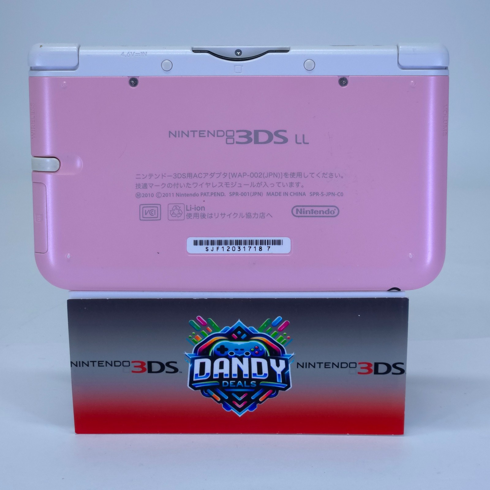 3DS Console LL/XL Pink JapaRegion Nintendo System W/ Travel Case + 4Gb + Charger
