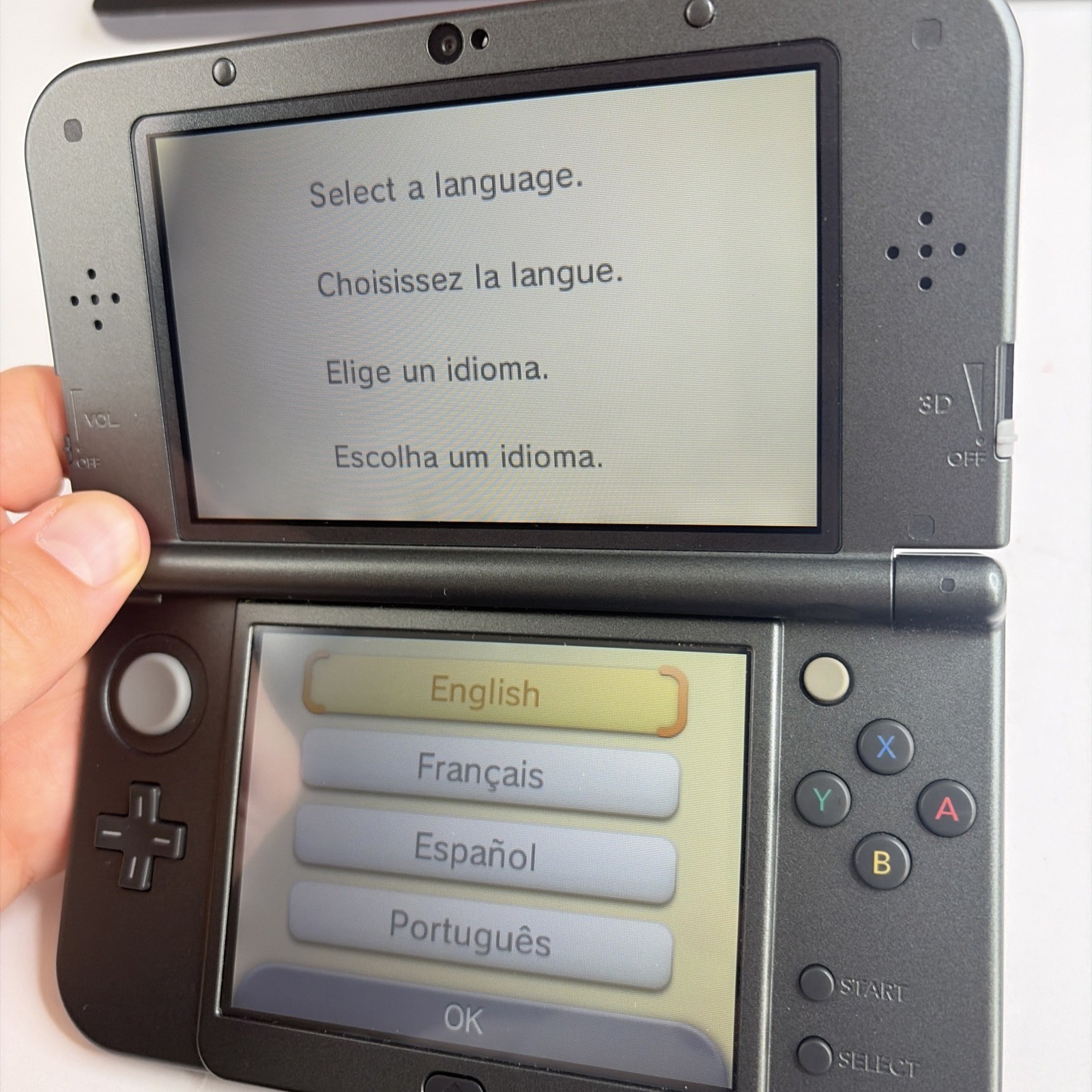 Clean! New Nintendo 3DS XL Gray Black Console Charger Stylus US Version