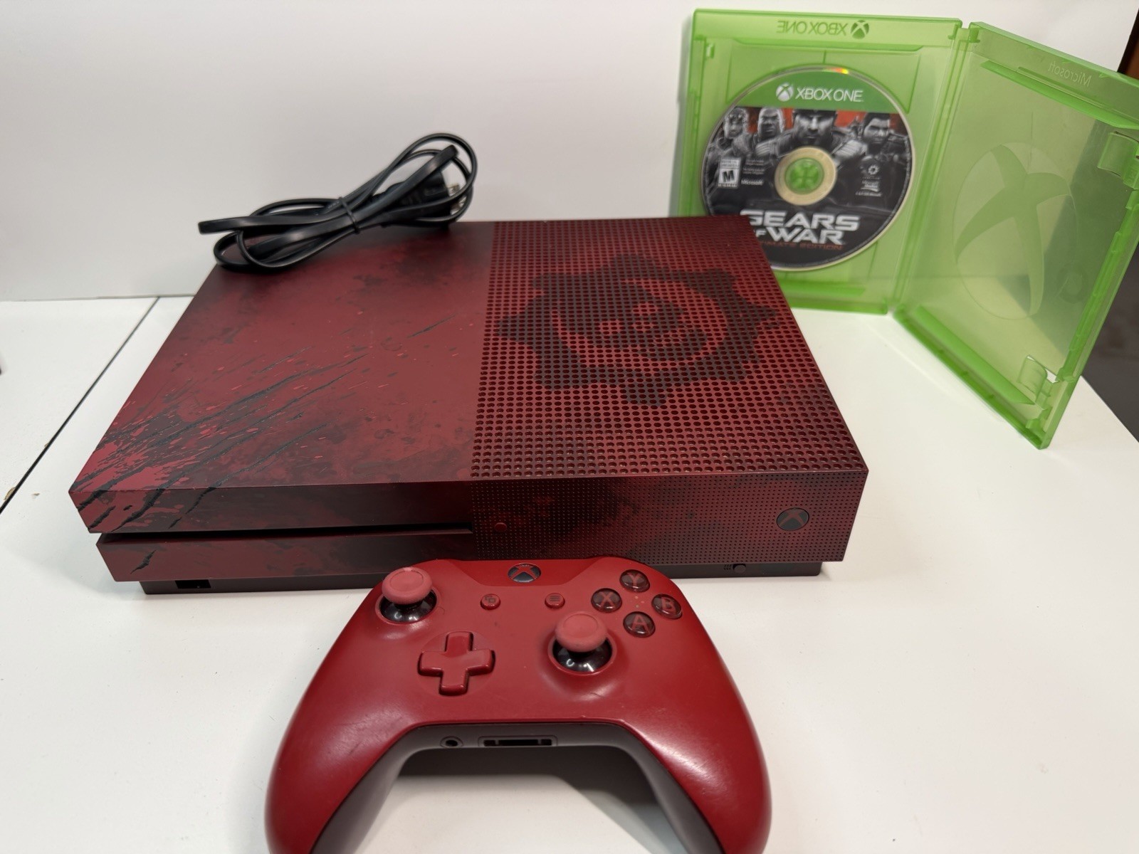 Xbox One S Gears of War 4 Limited Edition 2 TB Console USED TESTED and WORKING