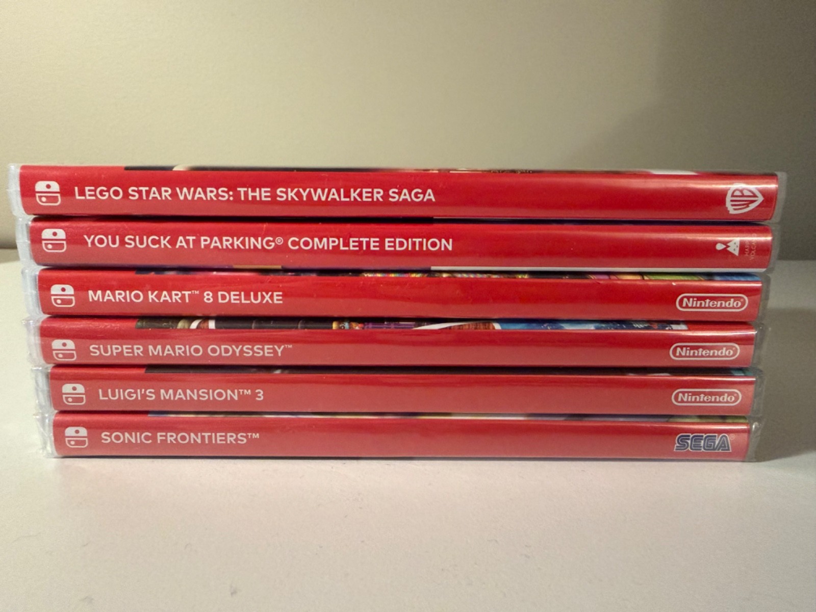 Nintendo Switch OLED Console + 6 Games + Extra Controllers (Some Games Unopened)