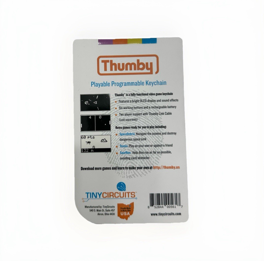 Thumby Tiny Playable Keychain Video Game System Console Kickstarter Circuits