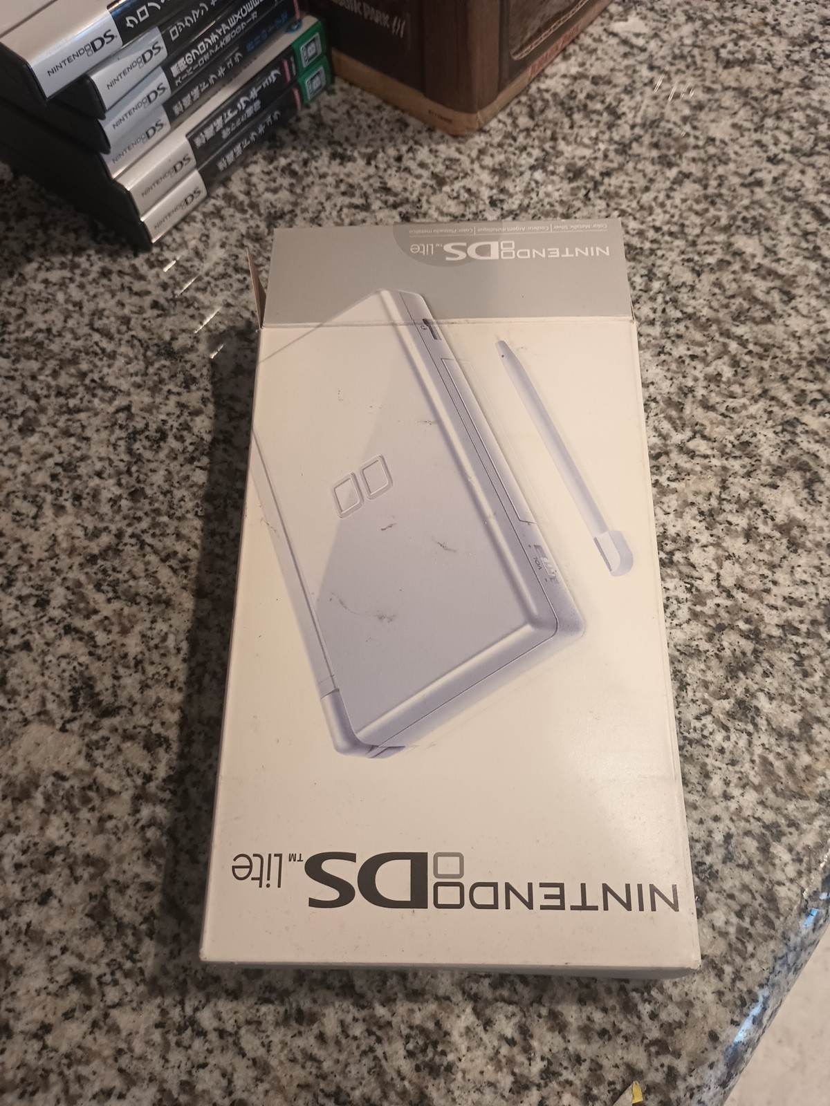 Nintendo DS Lite Launch Edition Silver Handheld System 11 Games