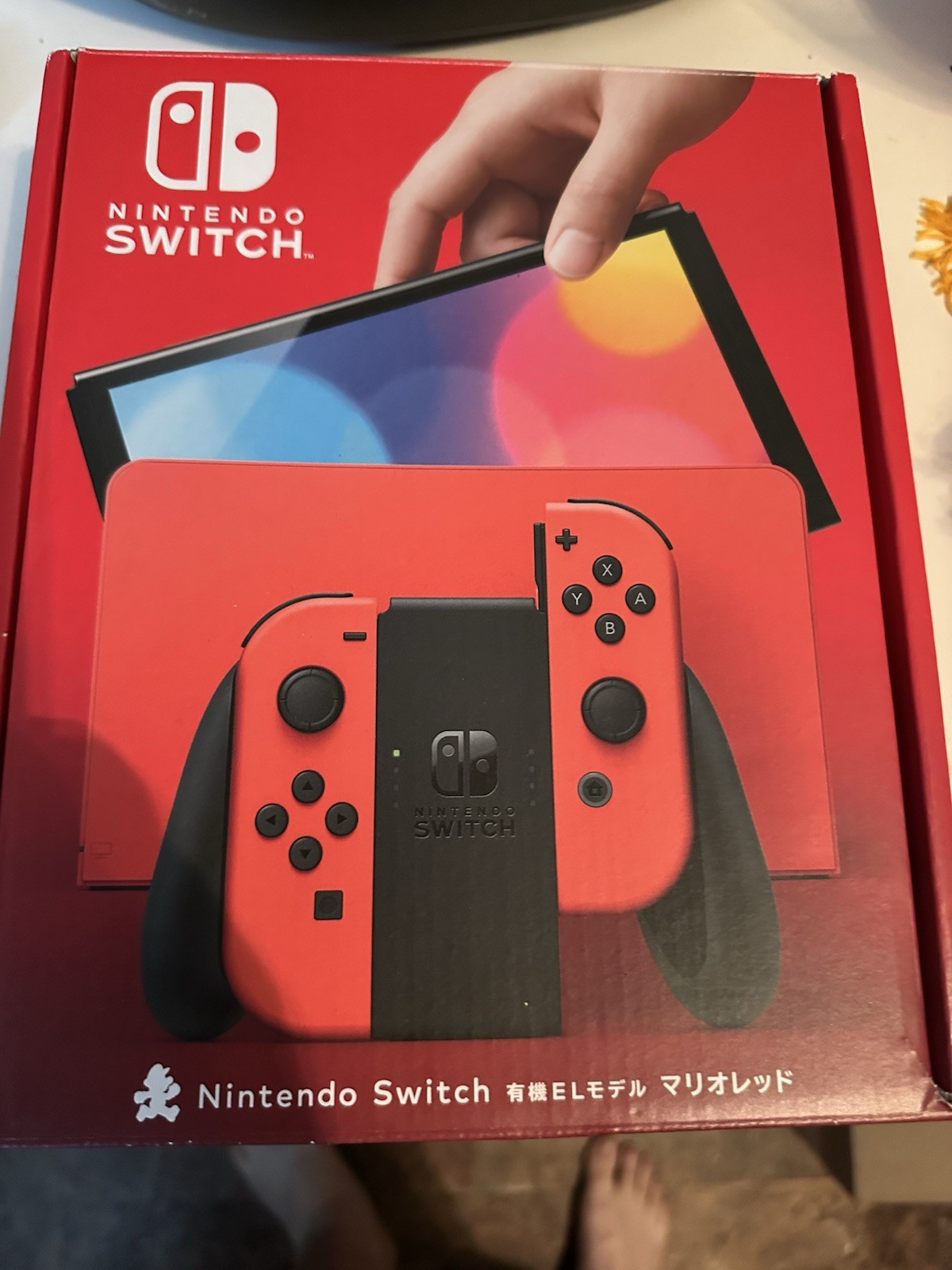 Nintendo Switch OLED Mario Edition Red in Box with Dock Station and Power Cords