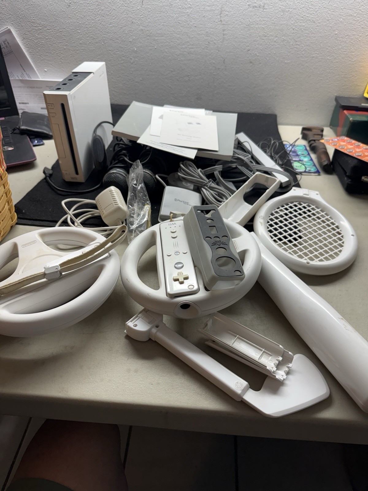 Large Nintendo Wii Console Bundle. Lots Of Extra Accessories RVL-003. Works 100%