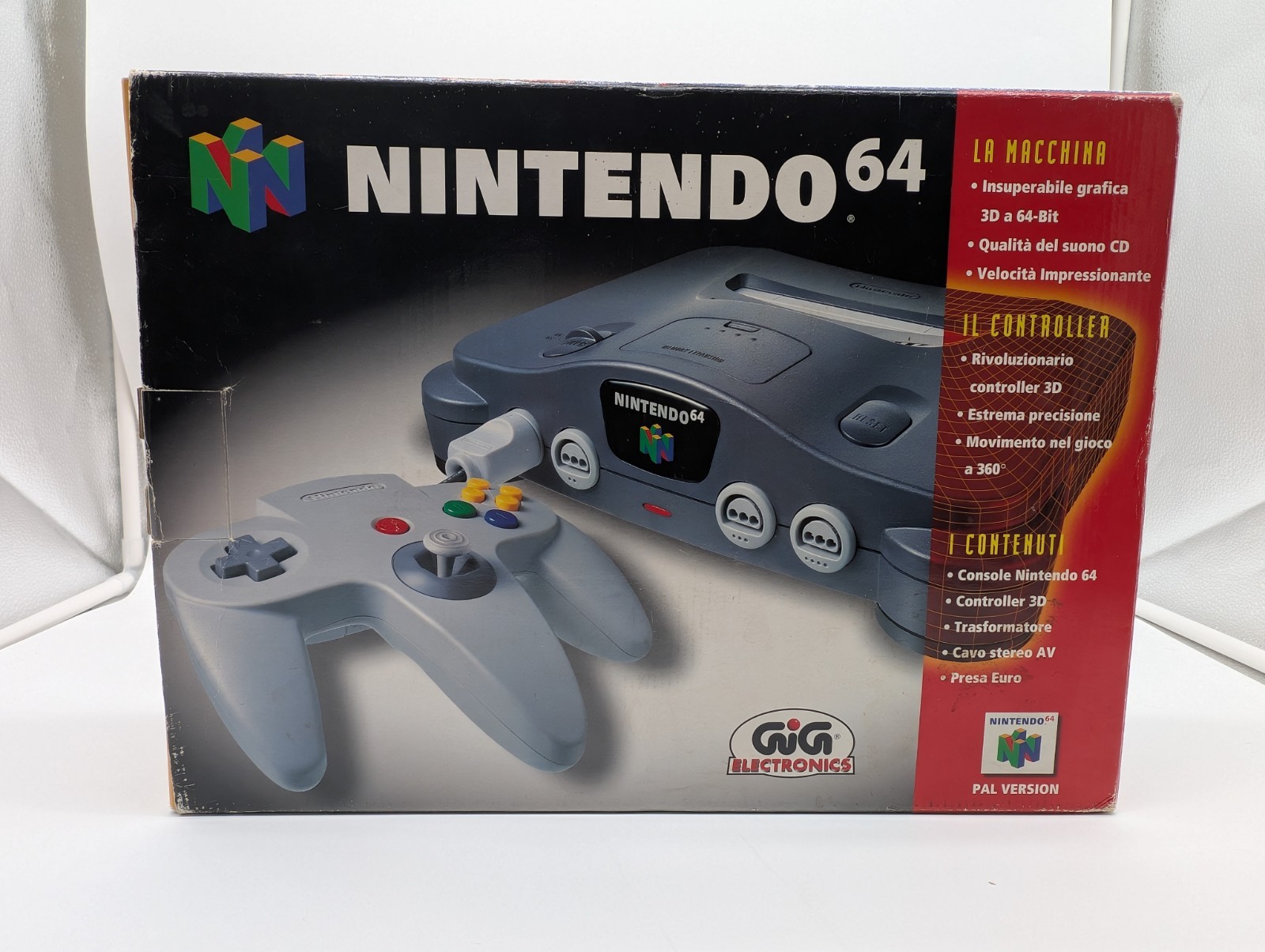 Nintendo 64 Console N64 Full Set PAL ITA GIG COMPLETE CIB – Great Condition