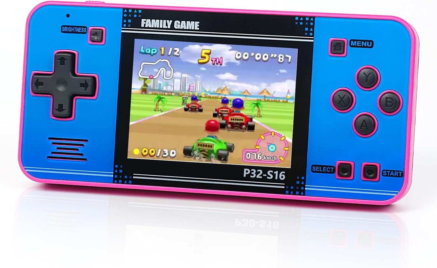 Handheld Game for Kids ，Built-In 220 32-Bit Video Games, 3.0” IPS Screen, Rechar