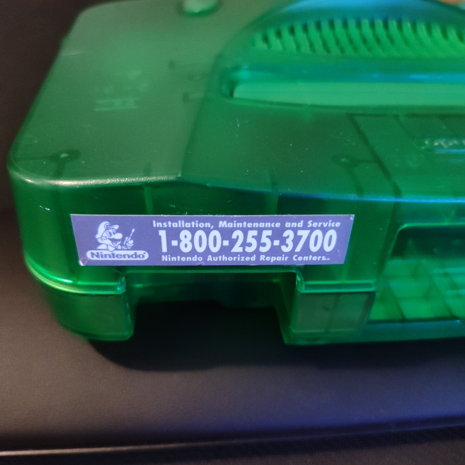 Nintendo 64 Jungle Green Console, Expansion Pak, Power Cord, Cables, Controller