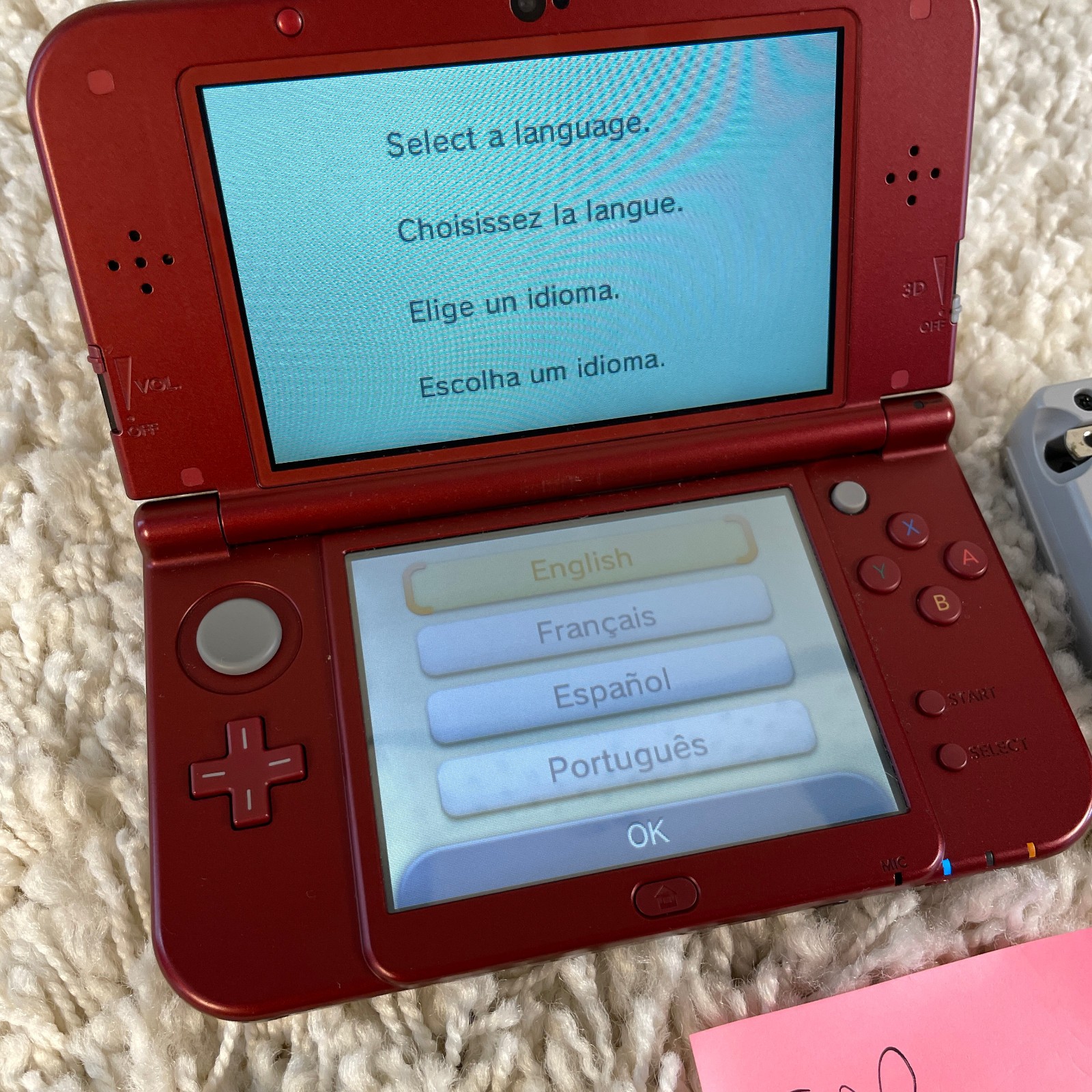 Nintendo “New” 3DS XL Metallic Red Handheld Console System RED-001 Top IPS Works