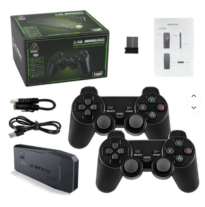 2.4G Wireless Controller Gamepad 64G 20000+ Games 4K Game Stick Gaming Console