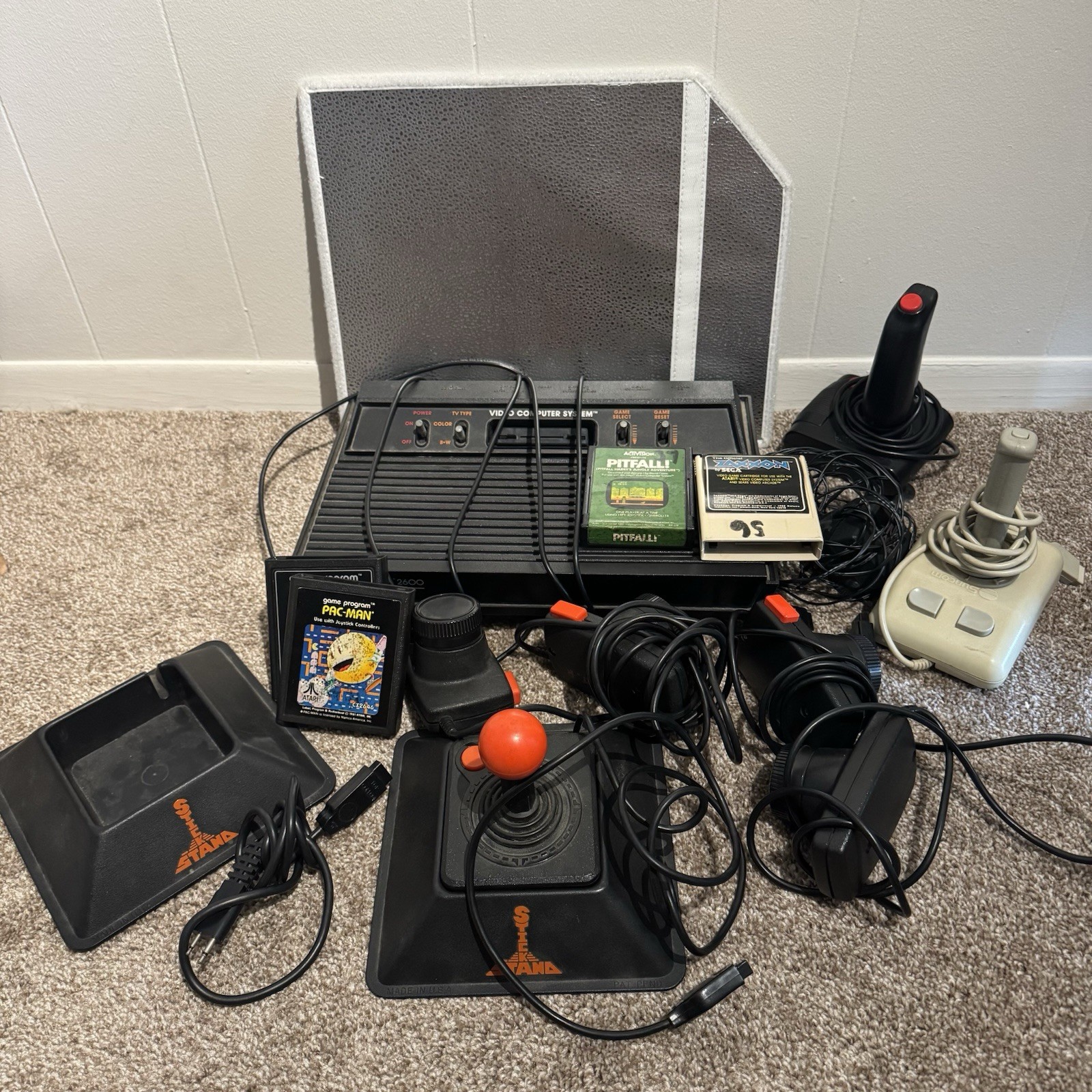 Atari 2600A Darth Vader Black Edition Console CX2600A 4 Games Untested