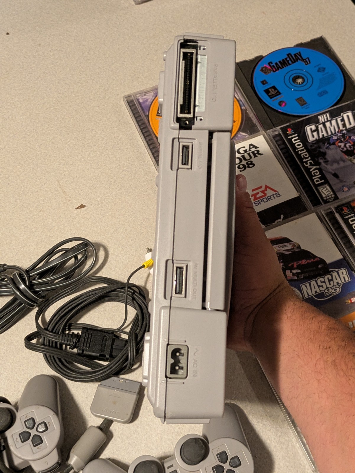 Sony PlayStation PS1 Console Bundle – Tested & Working – 9 Games, 2 Controllers
