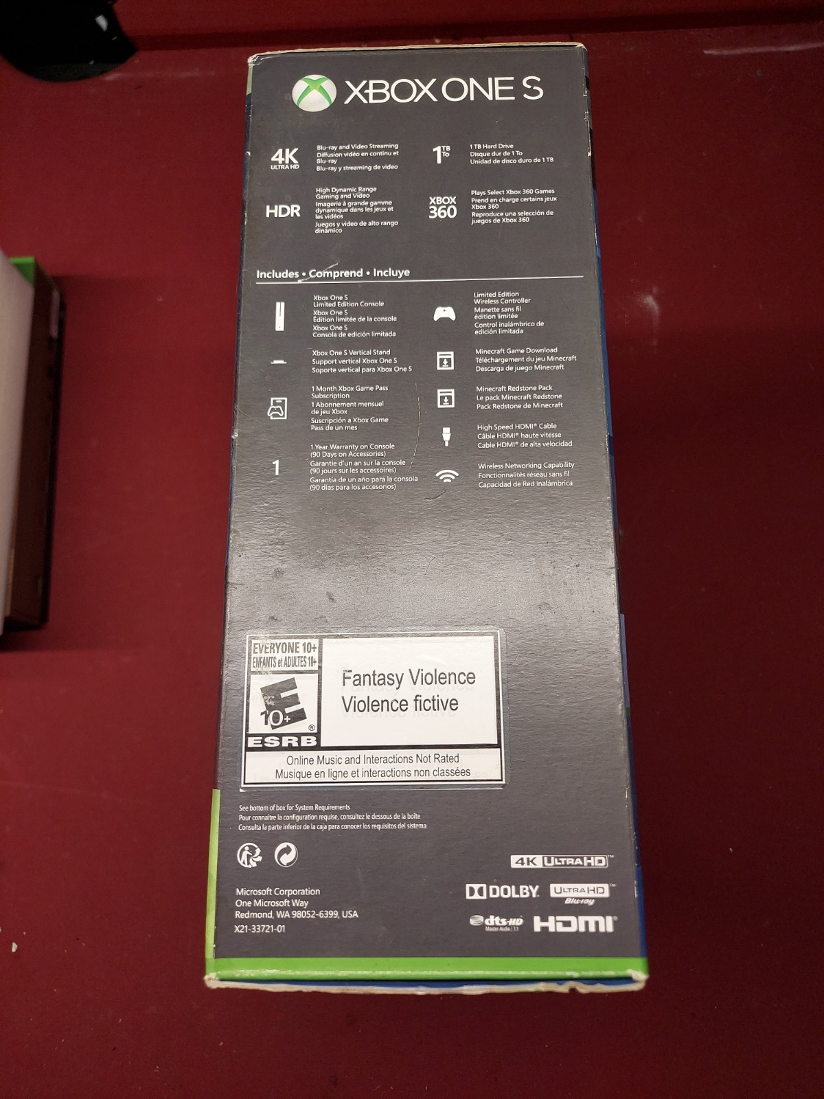 Xbox One S Minecraft Console Creeper Controller Box Inserts Foam Tested Works
