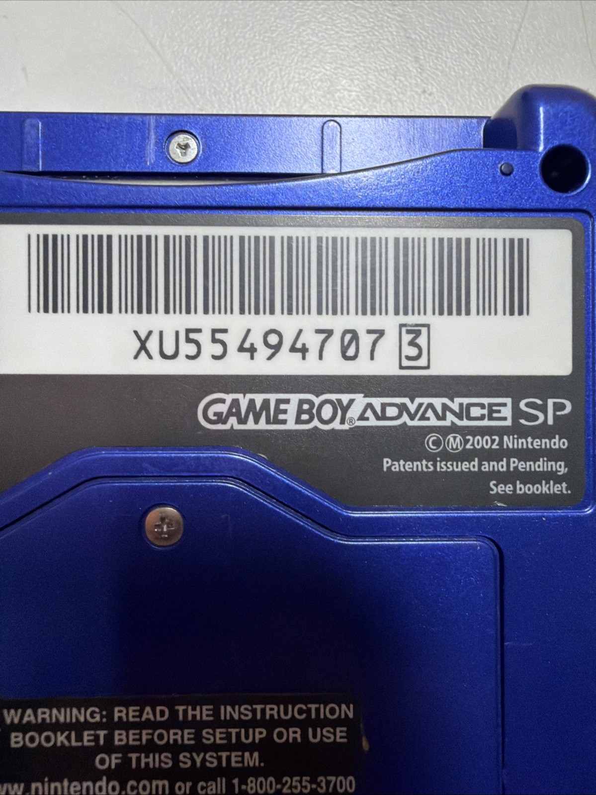 Nintendo Gameboy Advance GBA SP Cobalt Blue Handheld AGS-001+5 Games withCharger