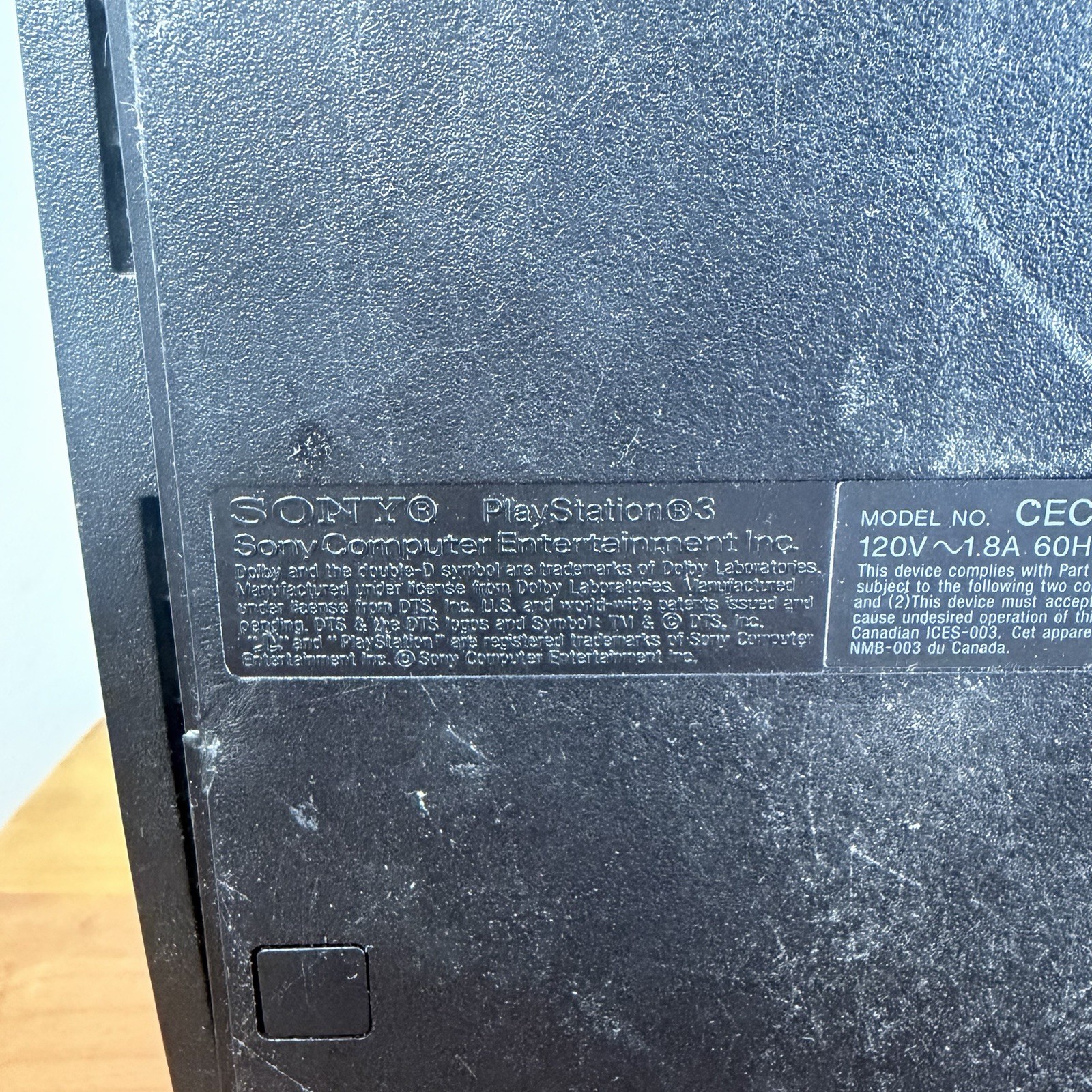 PlayStation 3 & Two Wireless Controllers CECH-3001A Slim Console for Parts Only
