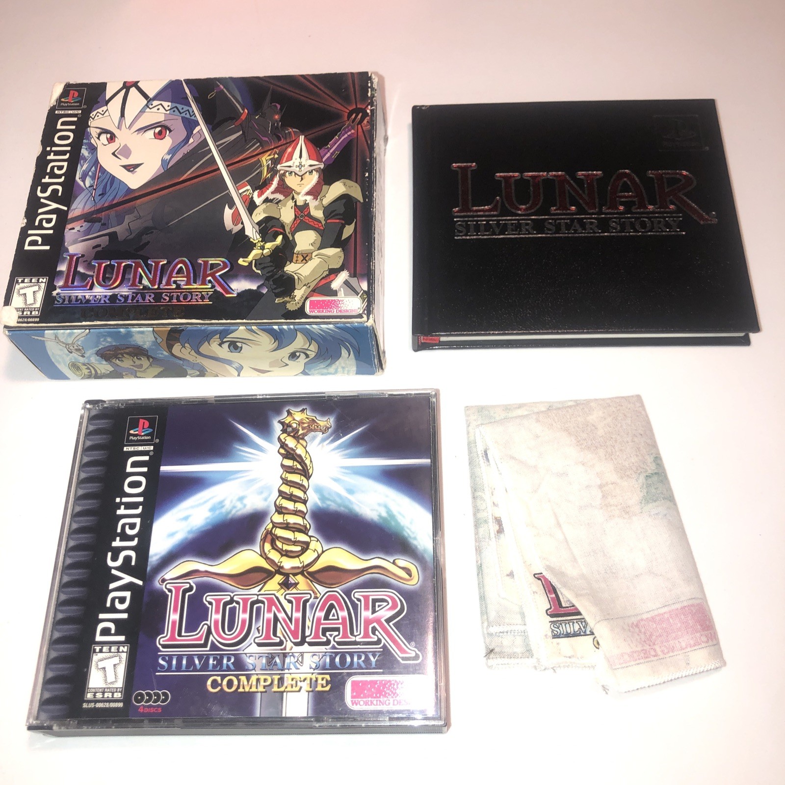 Lunar Silver Star Story Complete Box Set – PS1 4 Discs + Map