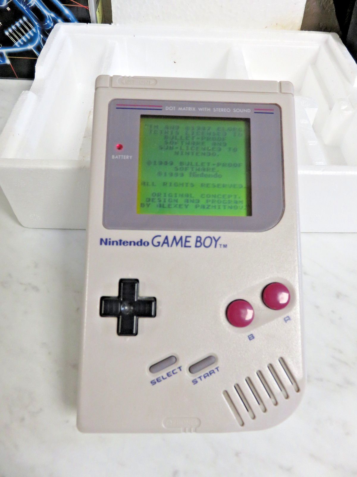 CLEAN! Nintendo original 1989 Game Boy DMG-01 with Box – Tetris Collector Set