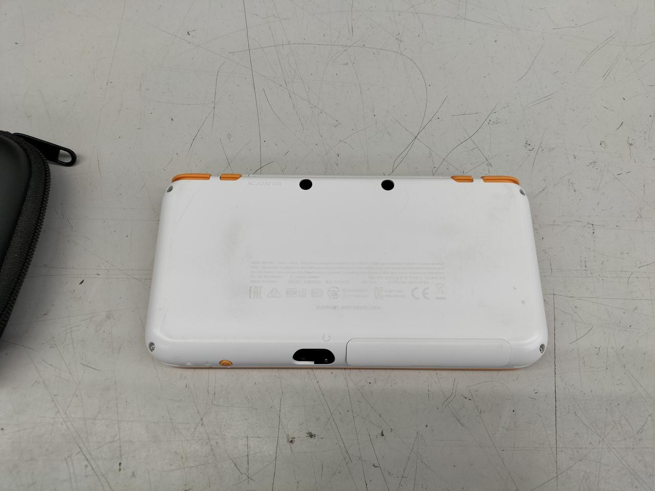 New Nintendo 2DS LL White Orange Console JAN-001 Case Japanese Version USED