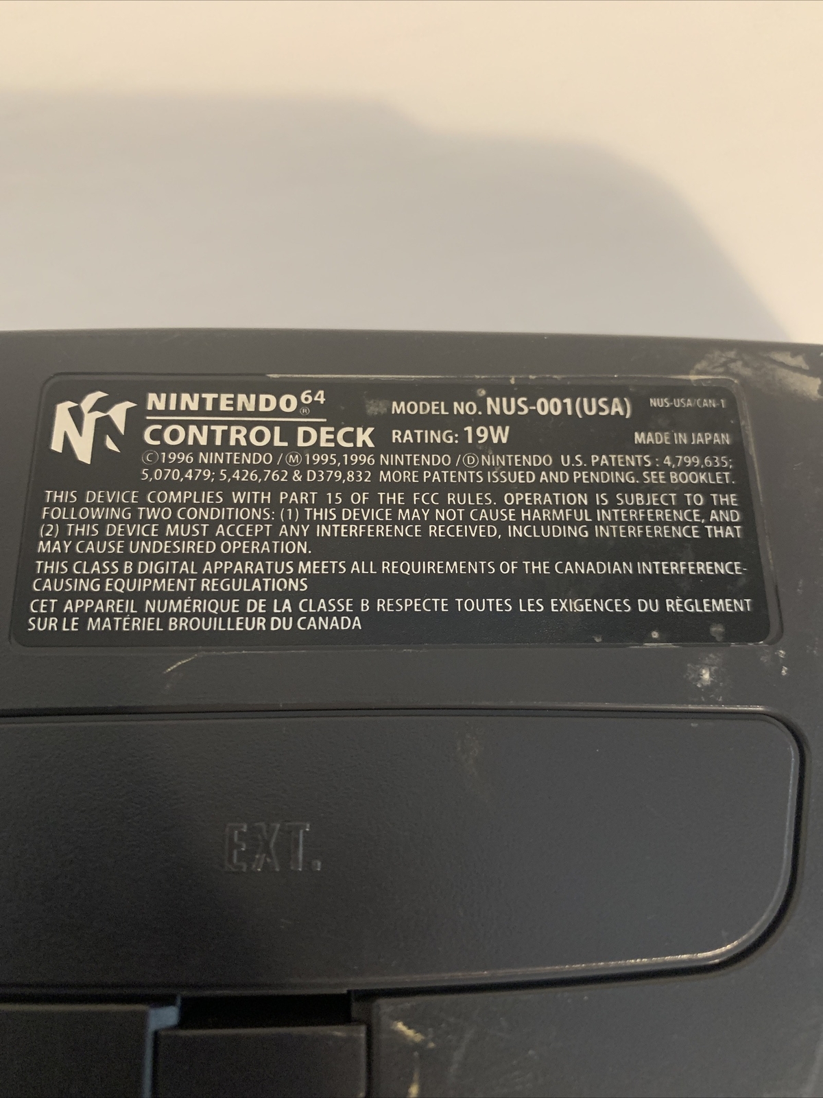 Nintendo 64 Console W/ 4 Controllers , memory cards rumble paks expansion pak