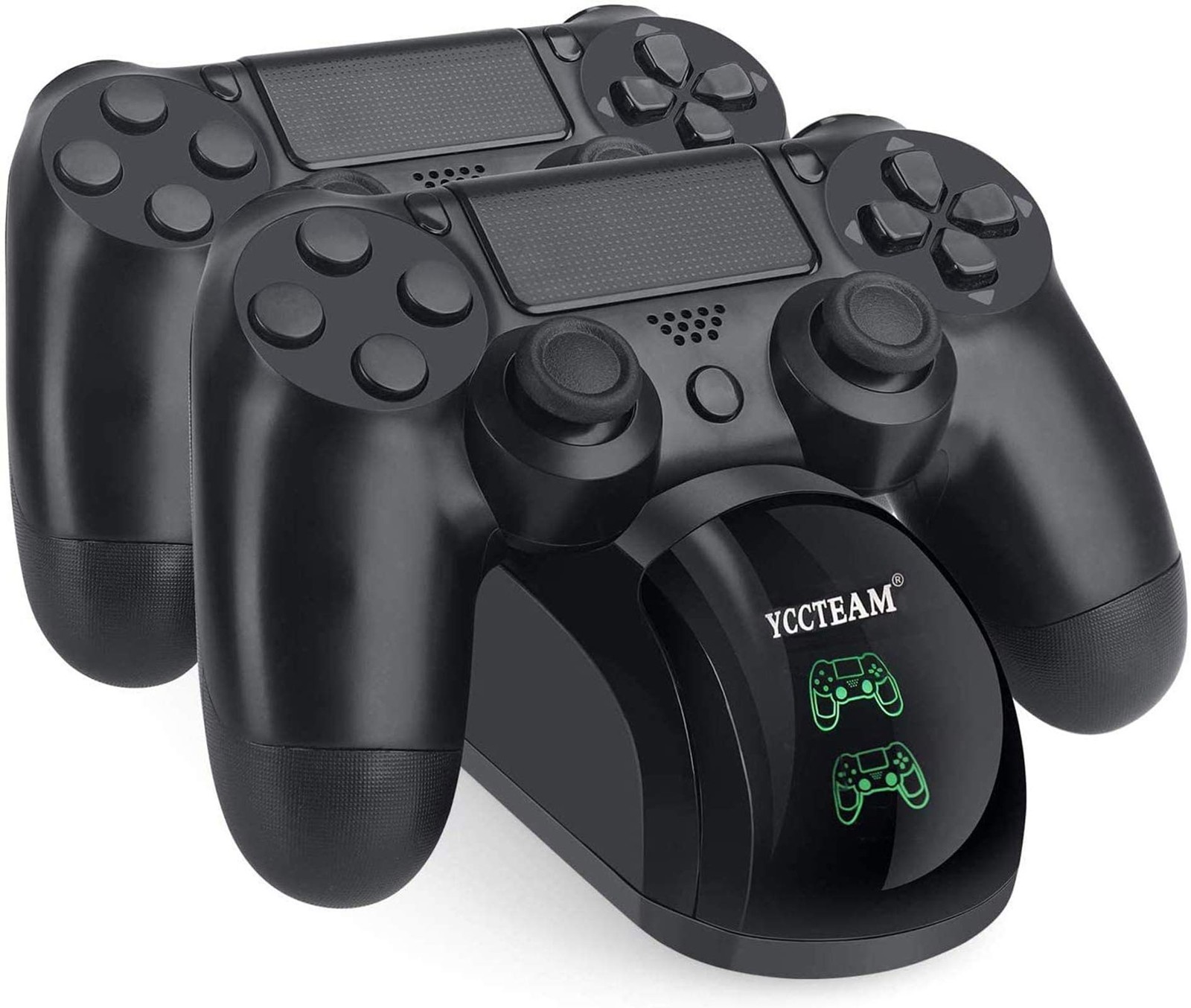 PS4 Controller Charger, Upgraded Fast-Charging Port Docking Station black