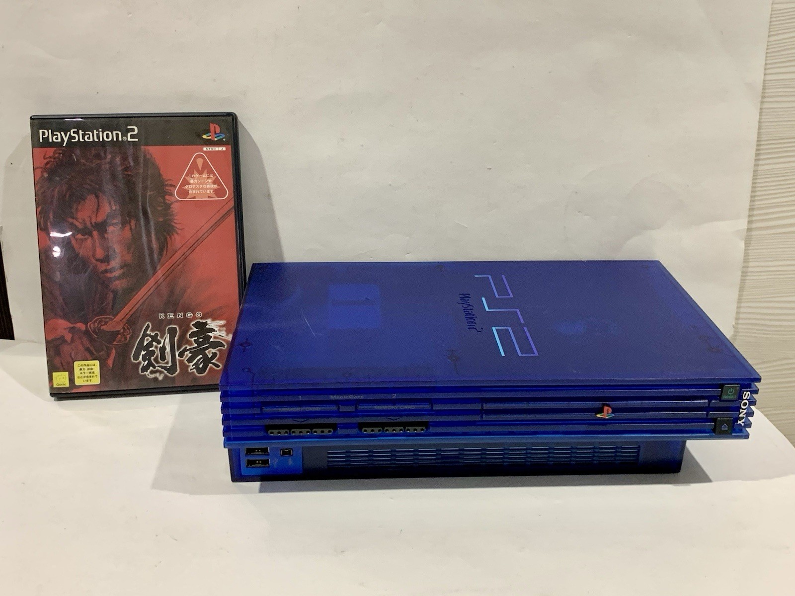 PlayStation PS2 SCPH-37000 Ocean Blue FAT CONSOLE JAPAN Working Excellent Kengo