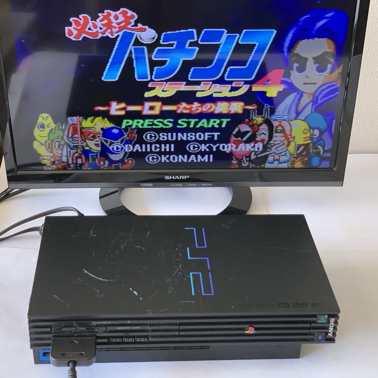 Sony Playstation PS2 Black SCPH-15000 Made in Japan 2 Games ~ Slight Repair READ