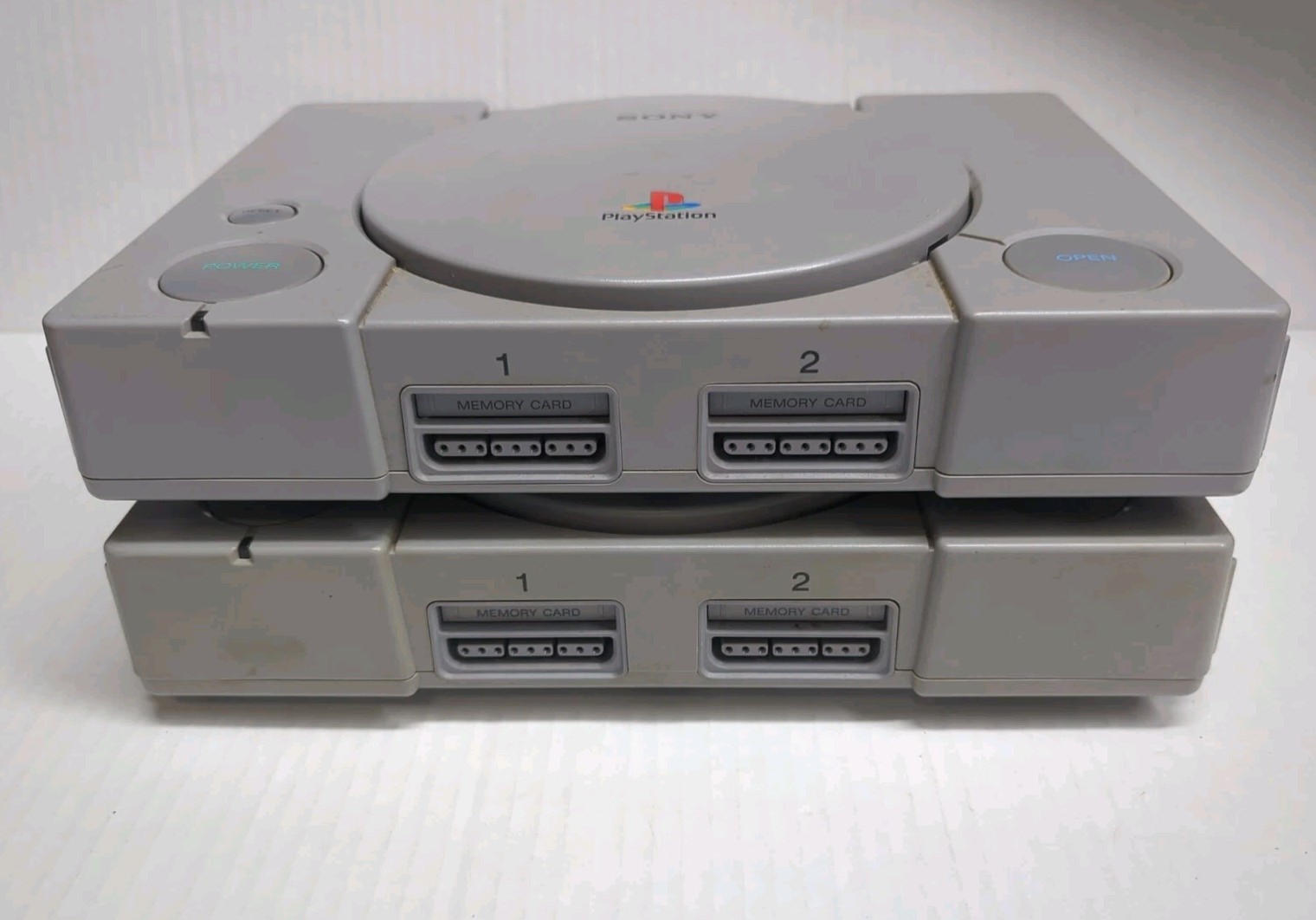 NOT WORKING For Parts Repair 2X Sony PlayStation PS1 Console 7501 & 5501 MS5